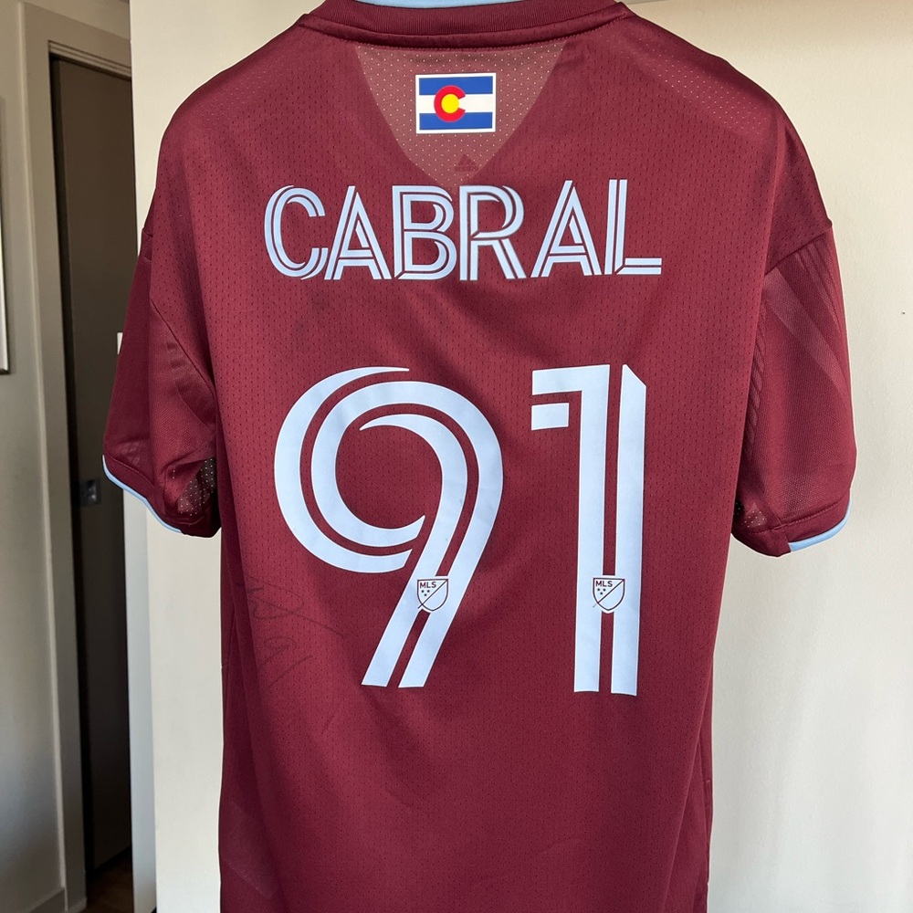 adidas Maroon Soccer Jersey with Light Blue and White Crest FIFA - Picture 7 of 8
